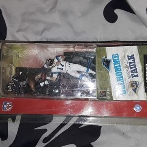 Jake Delhomme & Marshall Faulk NFL figurines 2004